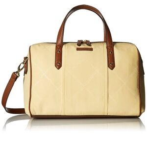 Vera Bradley Yellow Preppy Poly Marlo Satchel